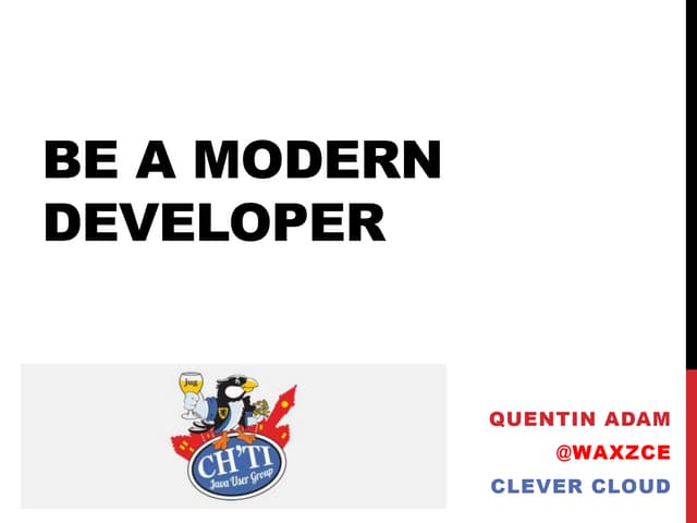 Be a modern developer ! #liveCoding #cloud #docker #akka #scala #amqp - at Ch...