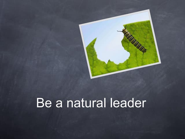 Be a natural leader