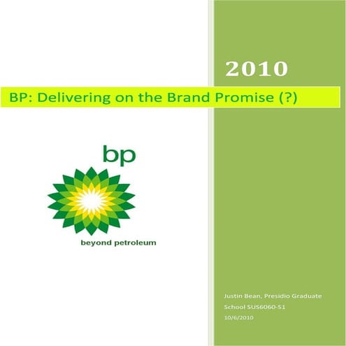 BP: A Marketing Case Study