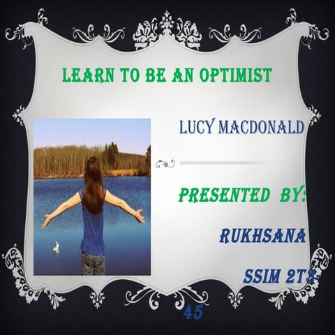  learn Be an optimist by lucy macdonald 