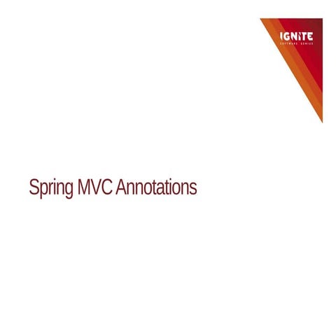 Spring MVC Annotations | PPT