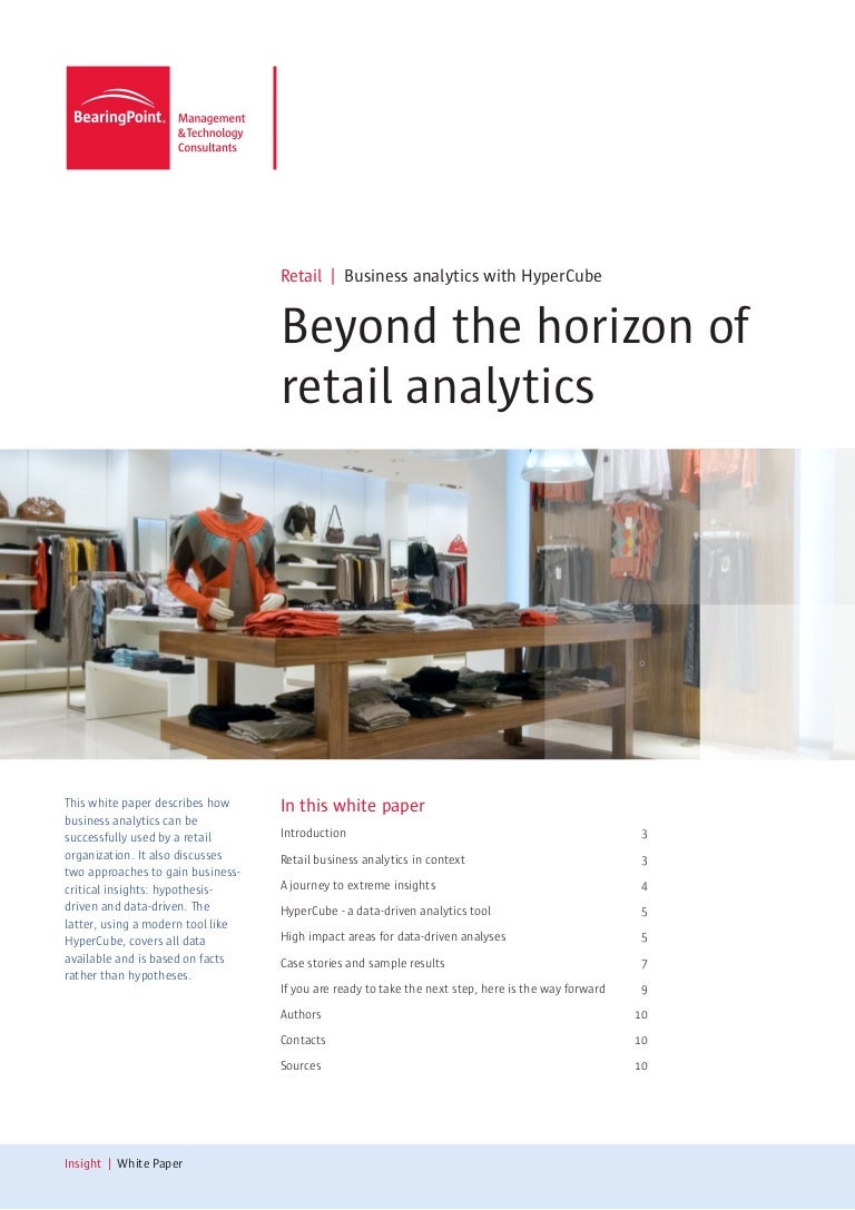BearingPoint Beyond The Horizon Of Retail Analytics