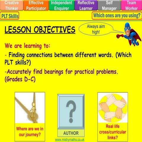 Bearings in Mathematics, Where and how to use