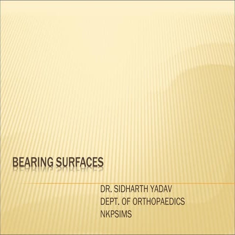 Bearing surfaces