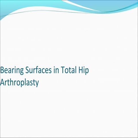 Bearing surfaces THR