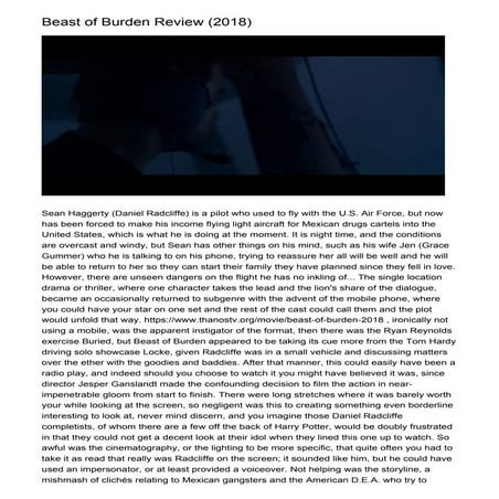 Beast of Burden Review (2018)