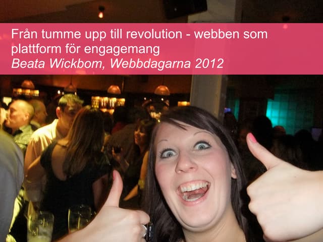 Beata Wickbom Webbdagarna 2012