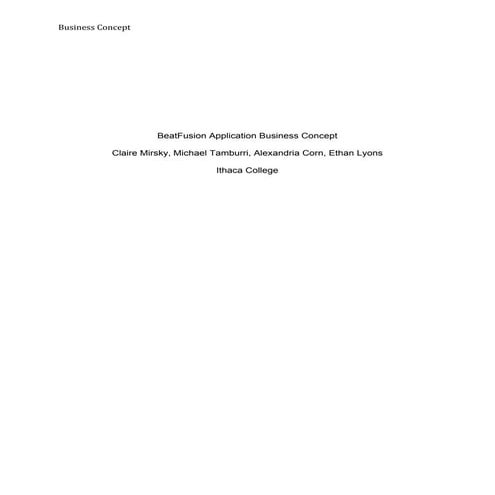 BeatFusion Business Concept