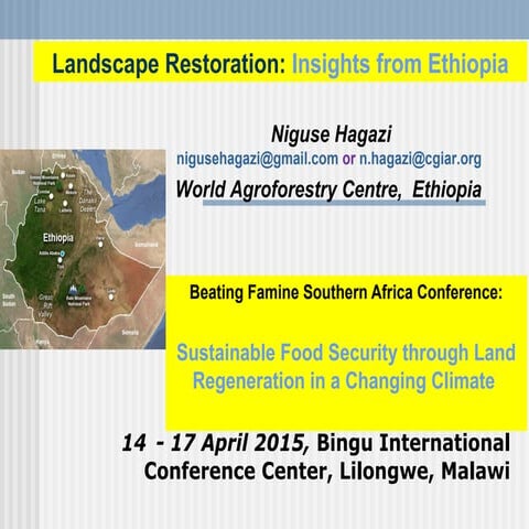 Landscape Restoration: Insights from Ethiopia