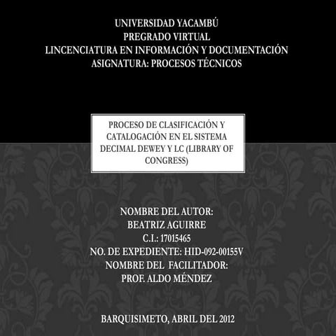 Beatriz Aguirre.Procesos técnicos