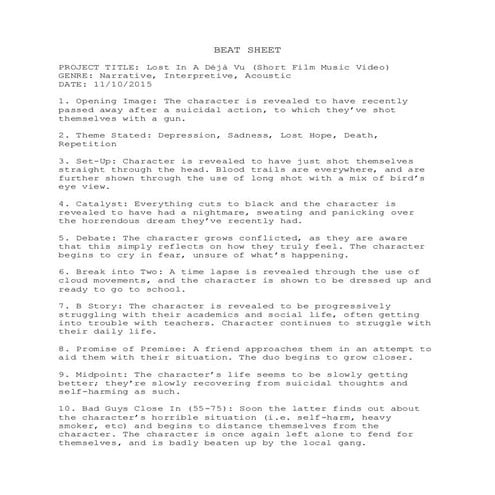 Beat sheet | DOCX