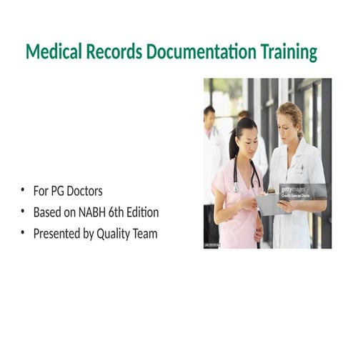Documentation in Healthcare | PPTX