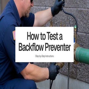 How to Test a Backflow Preventer A Step-by-Step Guide | PDF