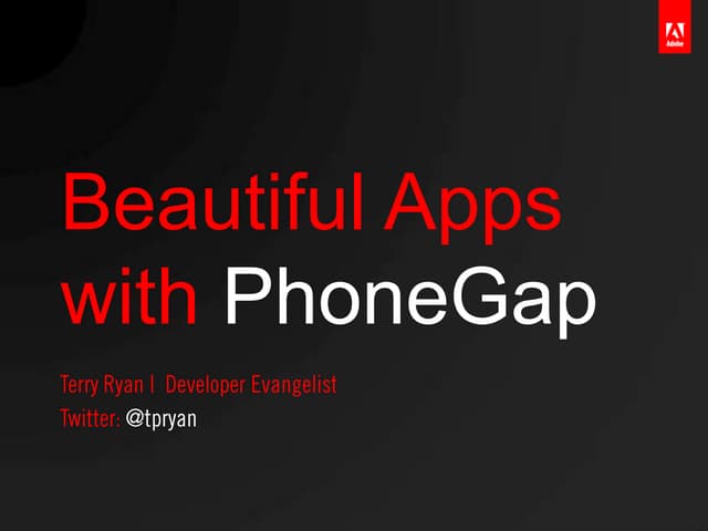 Beautiful PhoneGap Apps