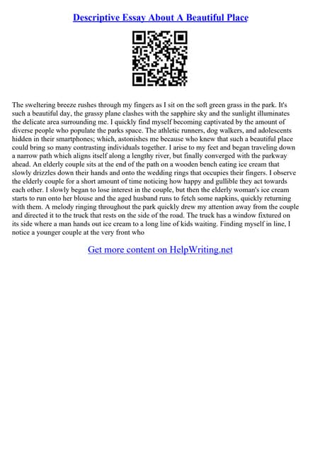 Beautiful Place Essay