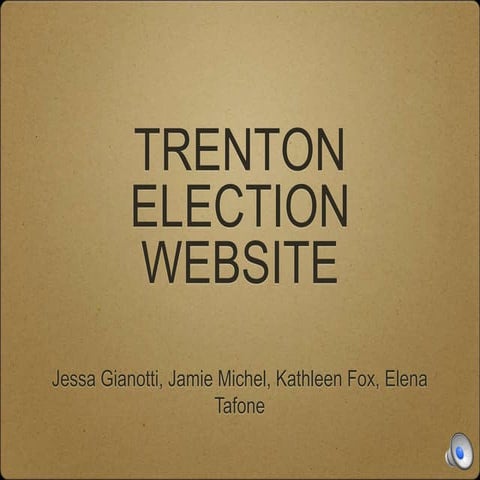 Beautiful Trenton Mayoral Elections Design Proposal