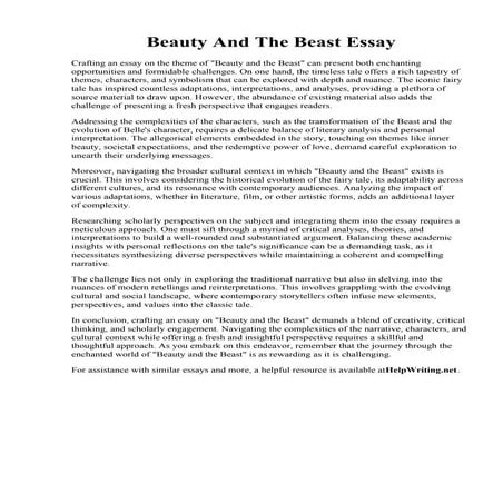 Beauty And The Beast Essay.pdf