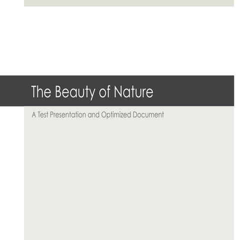 Beauty of nature test presentation