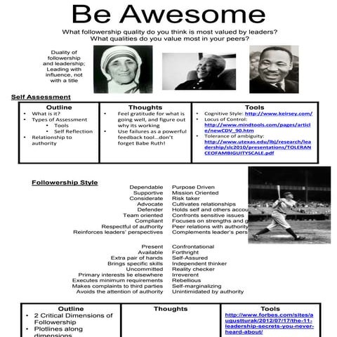 Be awesome handout