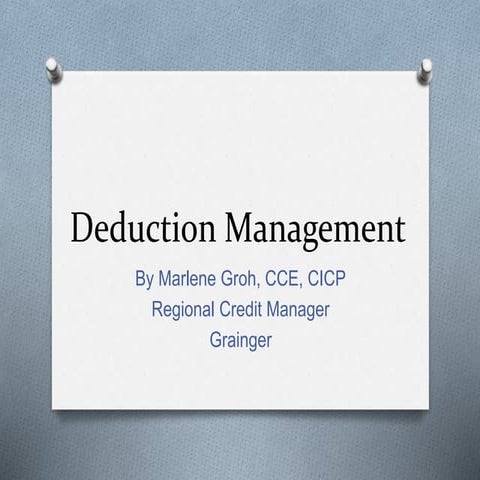 Deduction Management
