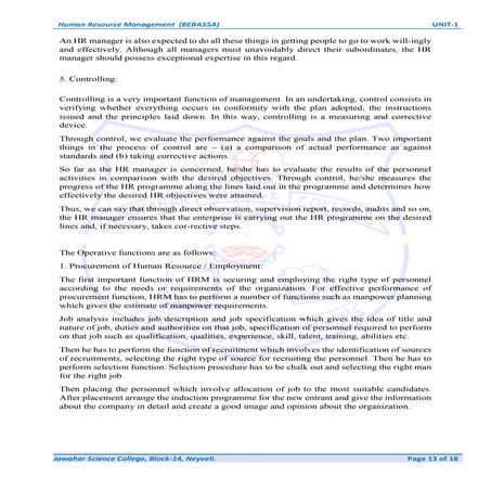 HUMAN RESOURCE MANAGEMENT