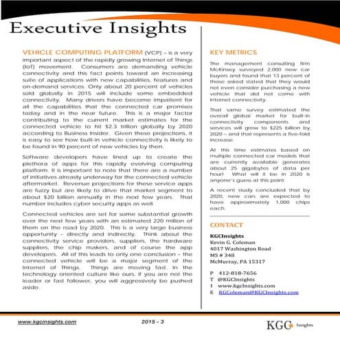 KGCInsights 15-3 Vehicle Computing Platform