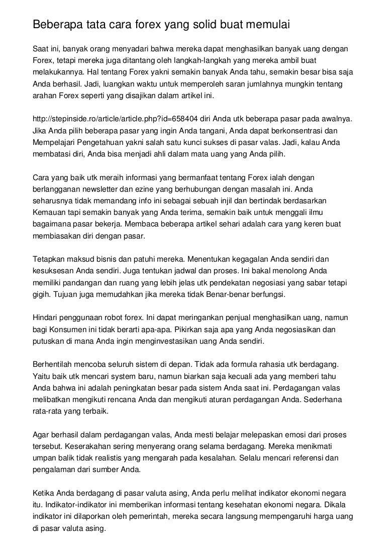 memulai perusahaan forex anda sendiri