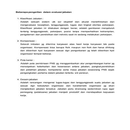 Evaluasi Jabatan
