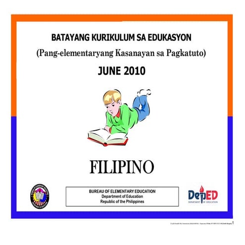 K to 12 filipino complete objectives & subject matter | DOCX