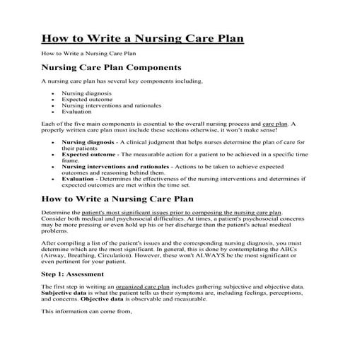Nursing care plan ppt final draft | PPTX
