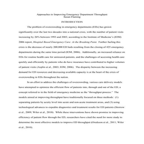 White Paper ED Throughput