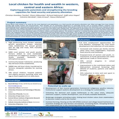 Local chicken for health and wealth in western, central and eastern Africa: E...