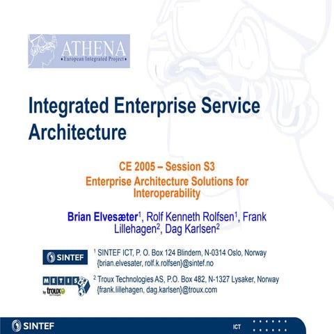 Integrated Enterprise Service Architecture