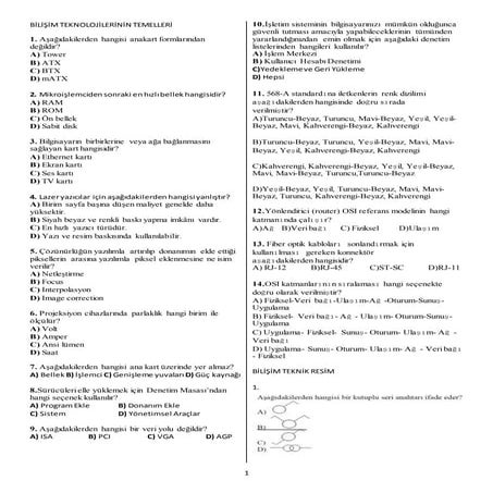 Beceri soruları tümü