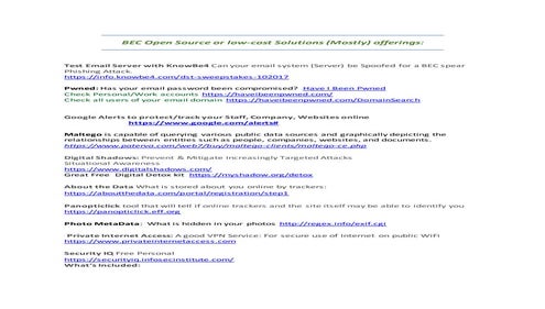 FBI & Secret Service- Business Email Compromise Workshop