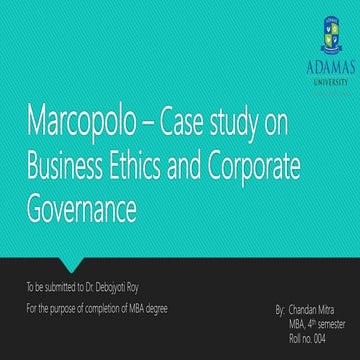 Business Ethics and Corporate Governance - Marcopolo S.A. (Marcopolo)