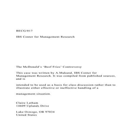 BECG017  IBS Center for Management Research  .docx