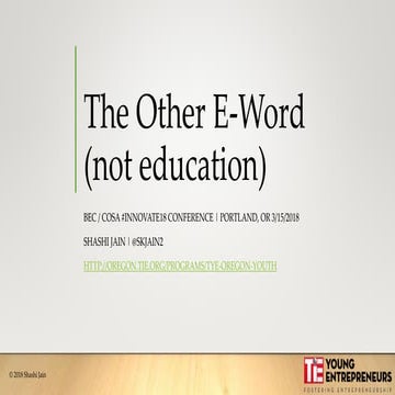 The Other E-Word