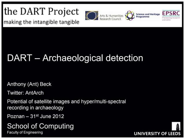 Science underpinning archaeological...