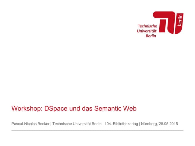 DSpace und das Semantic Web