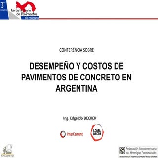 Becker, desempeño y costos de pavim...