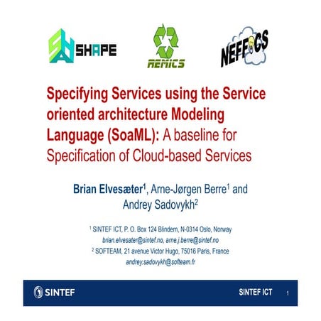 Service Modelling with SoaML | PDF
