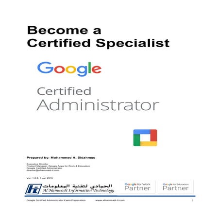 Google Apps Certified Administrator