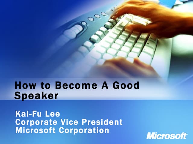 Become A Good Speaker