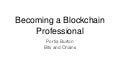 Becoming a blockchain professional