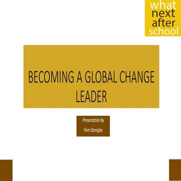 Becoming a global change leader