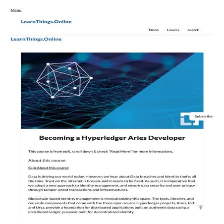 Becoming a hyperledger aries developer   learn things.online