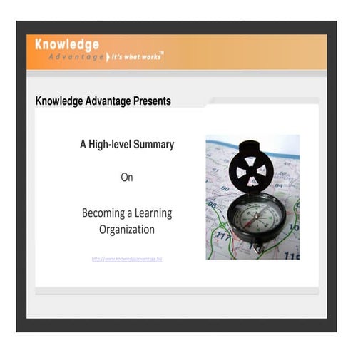 Becoming a learning organization [compatibility mode]