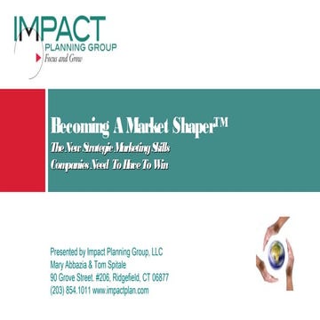 Becoming a Market Shaper