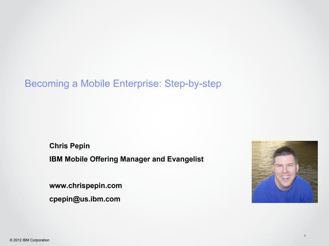 Becoming a mobile enterprise: step by step